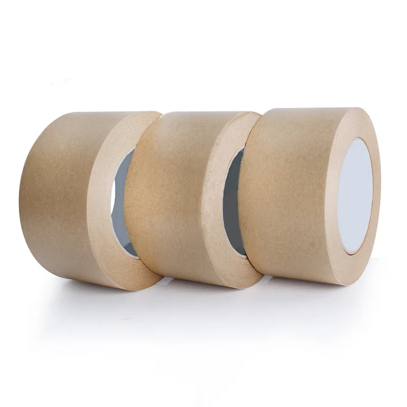 Eco Friendly Biodegradable Water Activated Kraft Paper  packing Tape with vegetable glue
