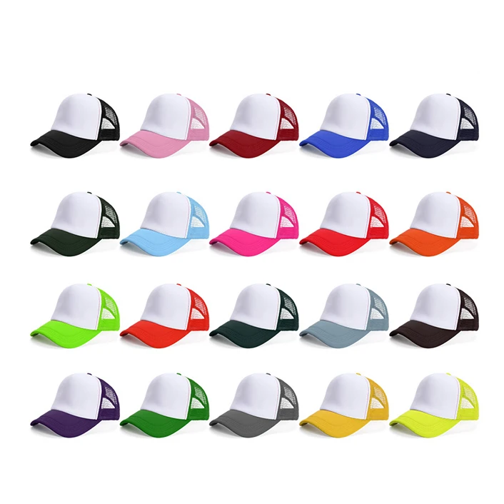 Wholesale custom Cheap cap 5 Panel  Golf Foam mesh Gorras Gorros blank hats  Baseball Custom logo Trucker Hat