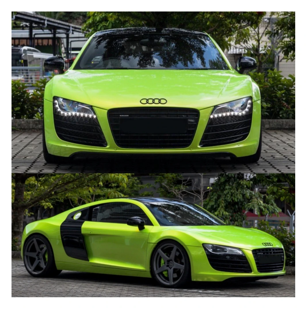 Good Quality 1.52*17 Meters Green Orange Blue Magic color Wrap Vinyl For Car