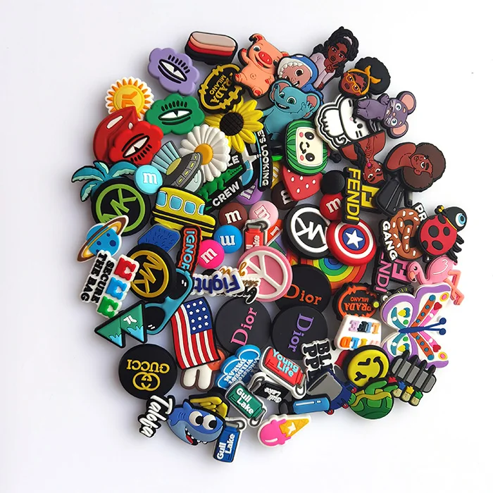 
2021 New Trend Clog Charm Soft Pvc Custom Shoe Charm For Kid Clog charm Gibz 