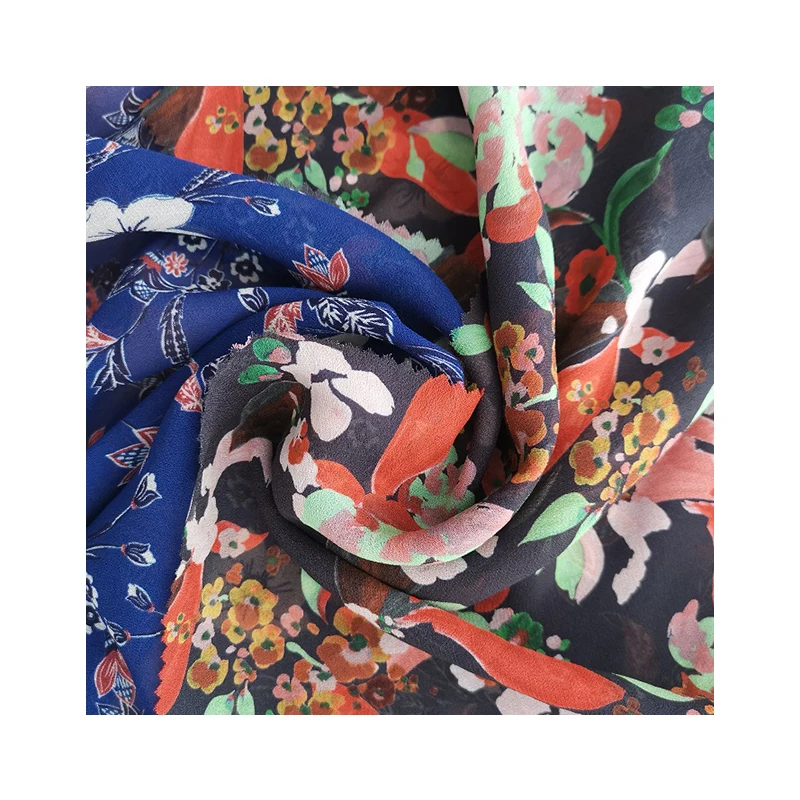 
HOT SALES LIGHT WEIGHT VISCOSE GEORGETTE PRINTED FABRIC FOR DRESS 
