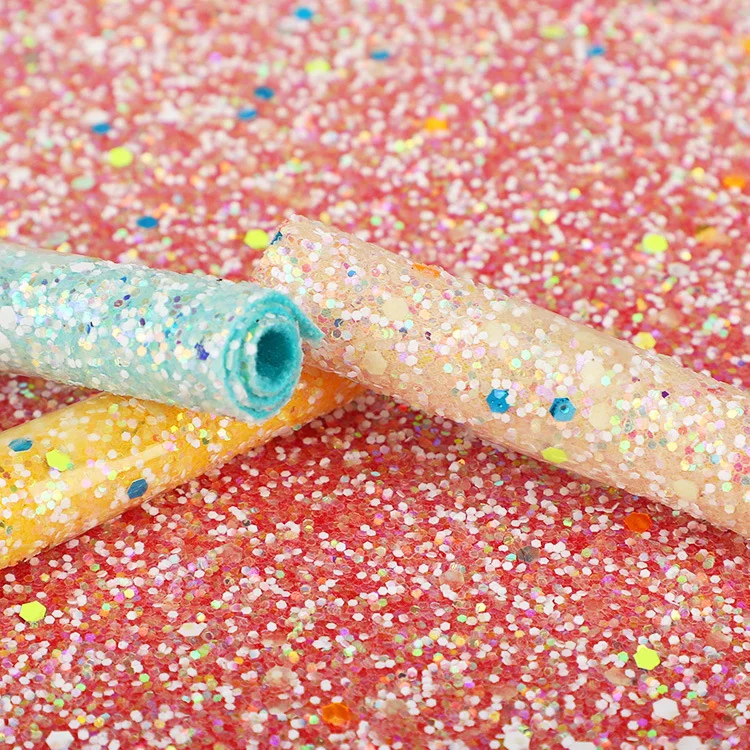 Полиуретановая кожа с блестками для женской детской обуви, сумки, банты для волос, игрушки, обои