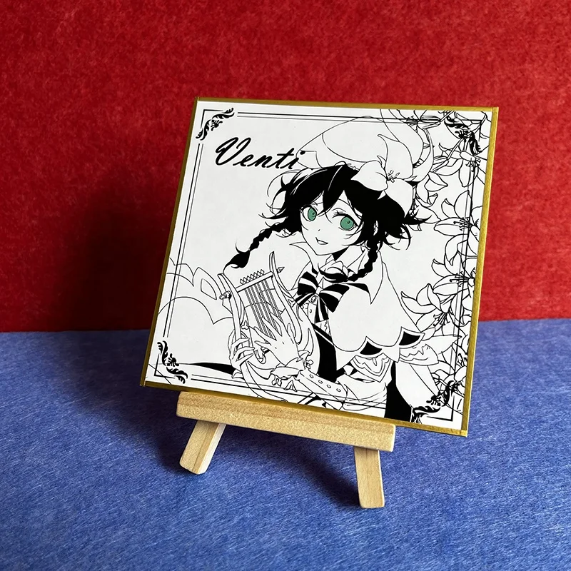 white paper board blank shikishi card coloring shikishi board for anime DIY