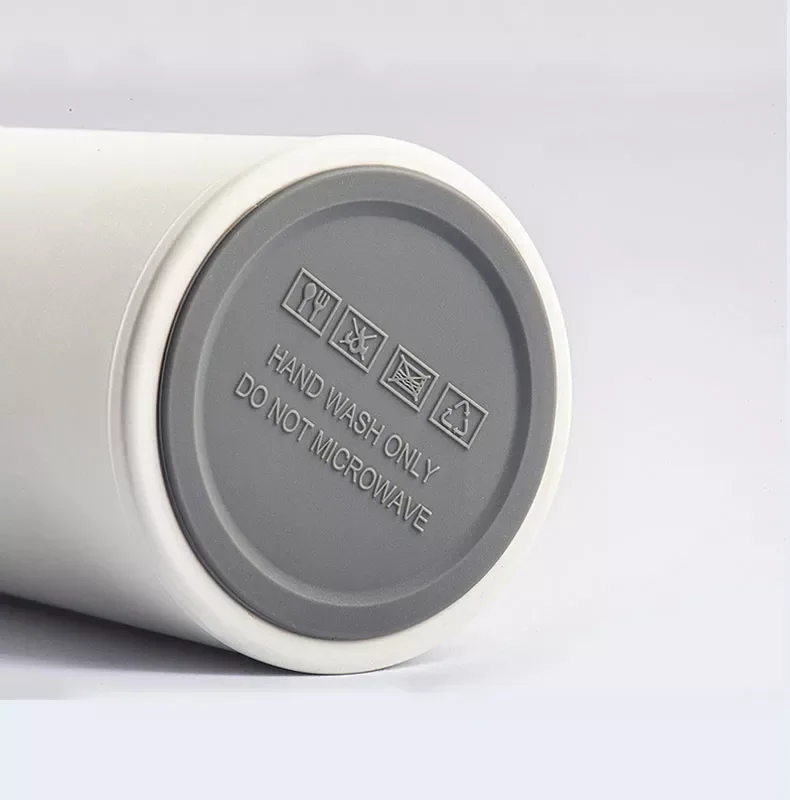 High-end smart thermos, thermos with temperature sensor, double-layer mirror 316 stainless steel straight cup with tea strainer