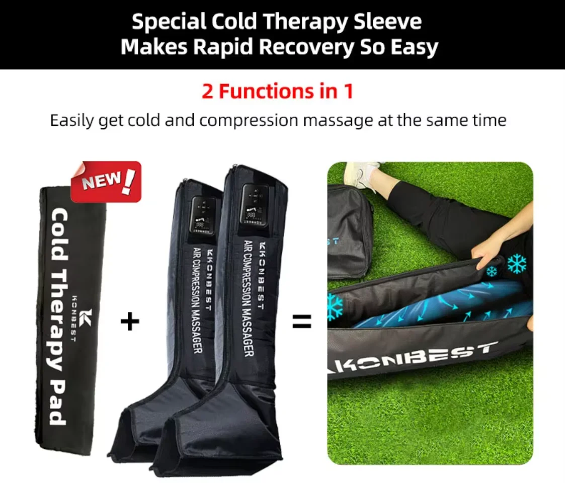 4 Chamber full leg muscle rapid sequential air pressure pneumatic pressotherapy recovery compression boots pump system