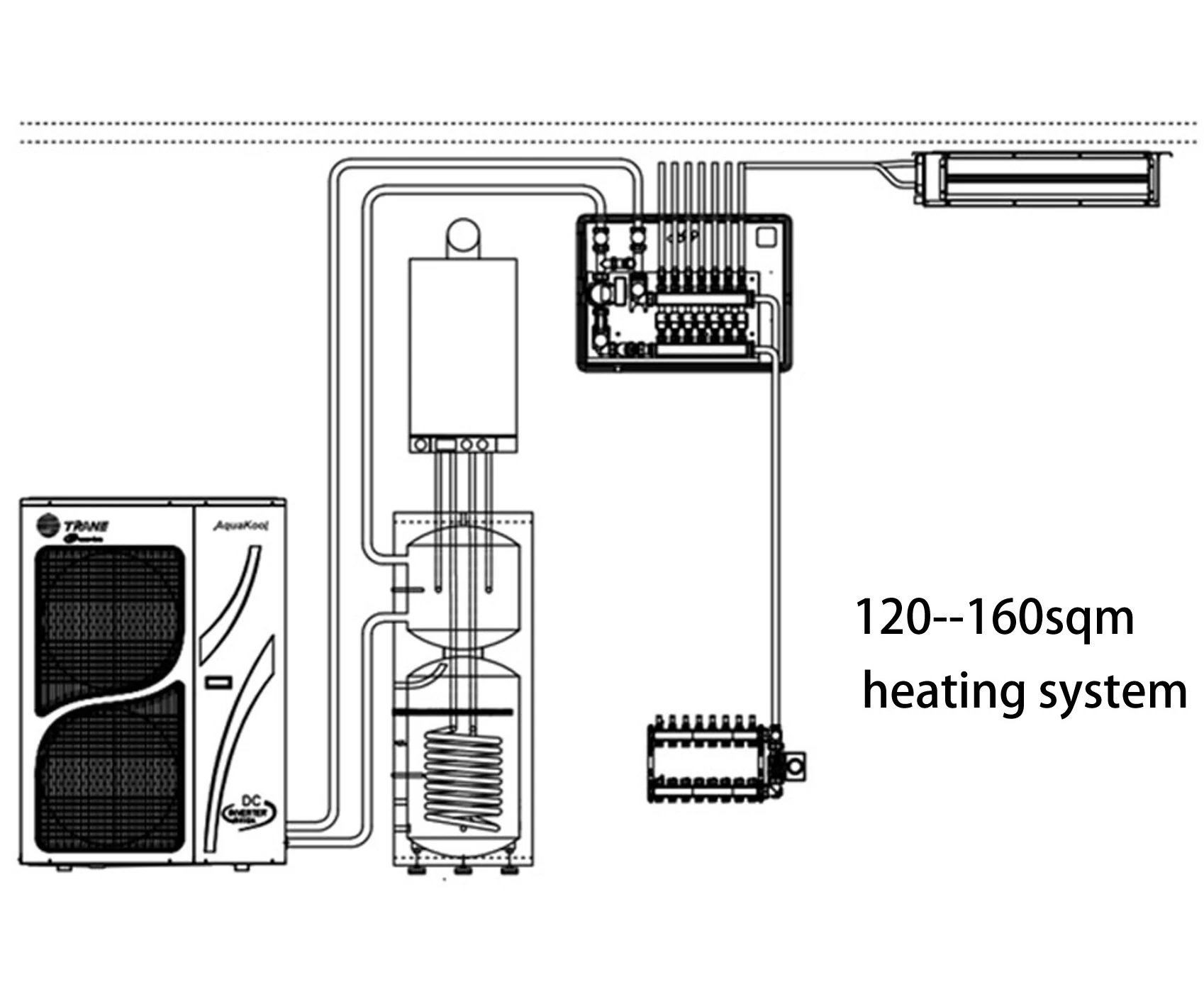  8 Port Big Flow Rate Stainless Steel Floor Heating Radiant Manifold