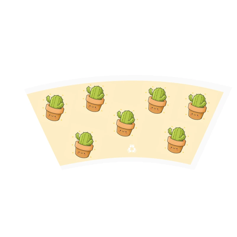 Food Grade Disposable Coffee Paper Cup Fans With Customized Logo