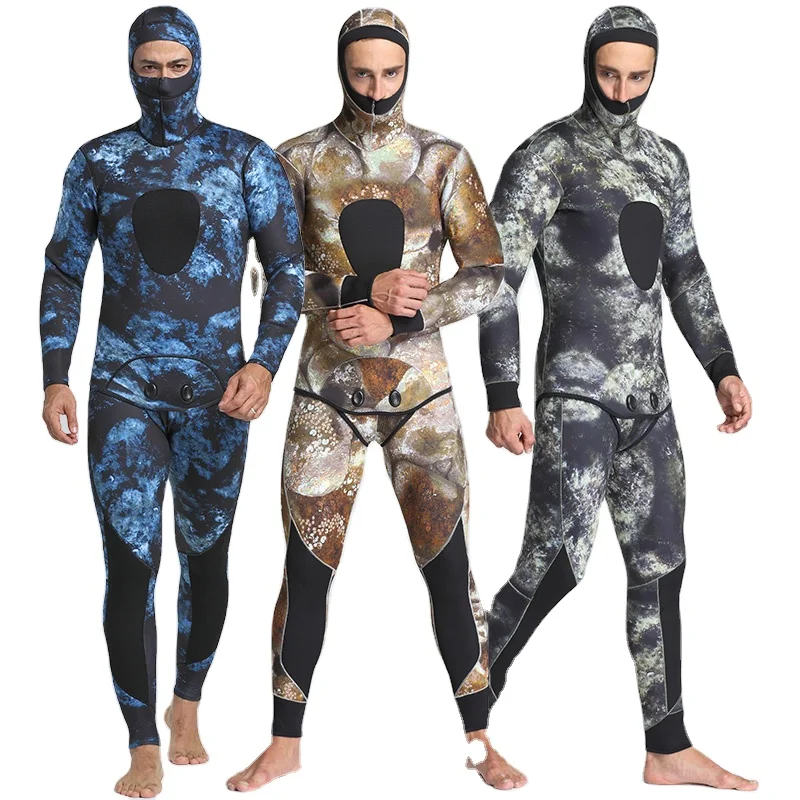 Top Sale 3mm Two In One Custom Camo Neoprene Diving Suit Spearfishing Wetsuit for man