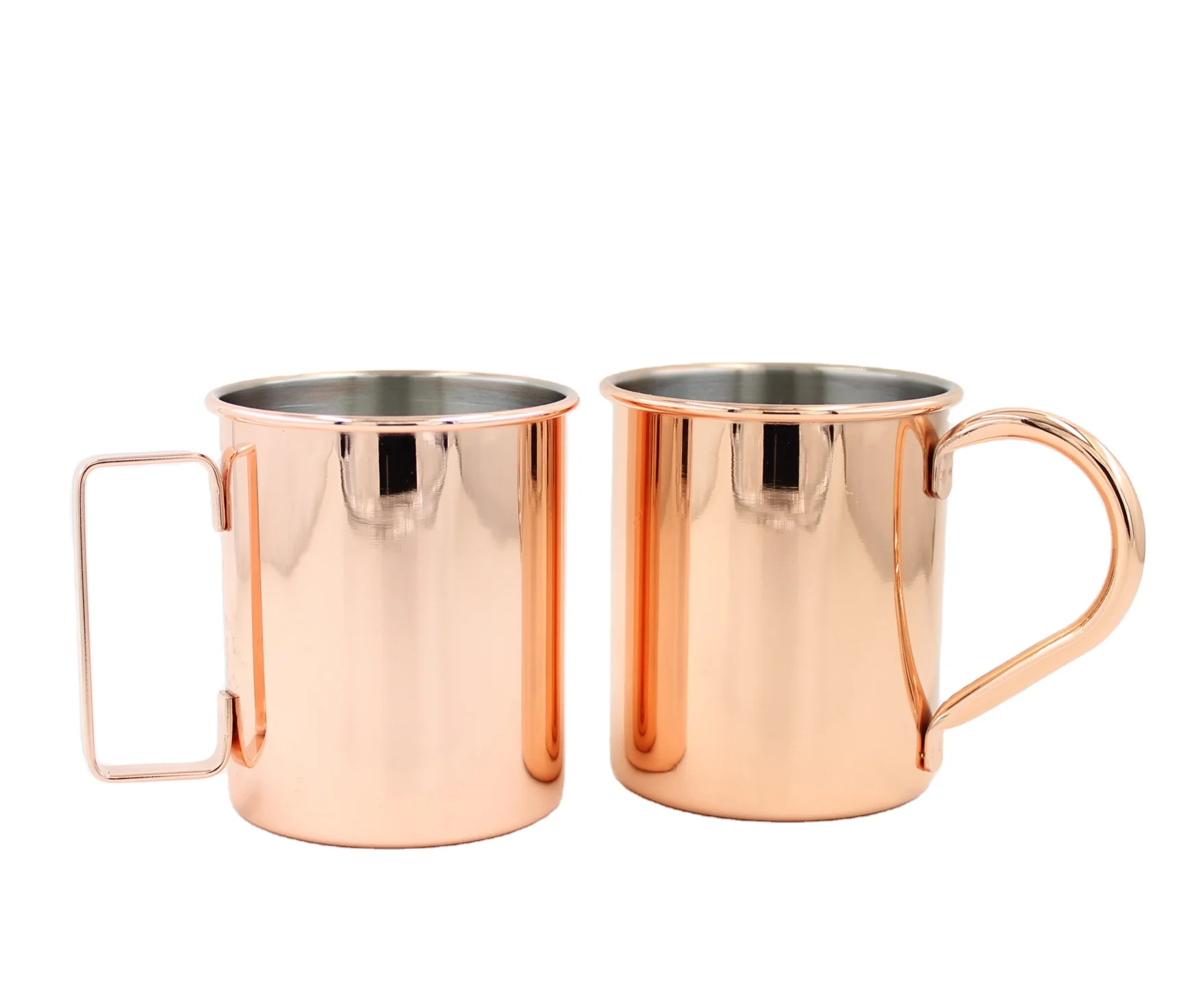 Factory Stainless Steel Lining Copper Moscow Mule Mug Plated Gin Cup For Drinks Beer Mug Wine Cup