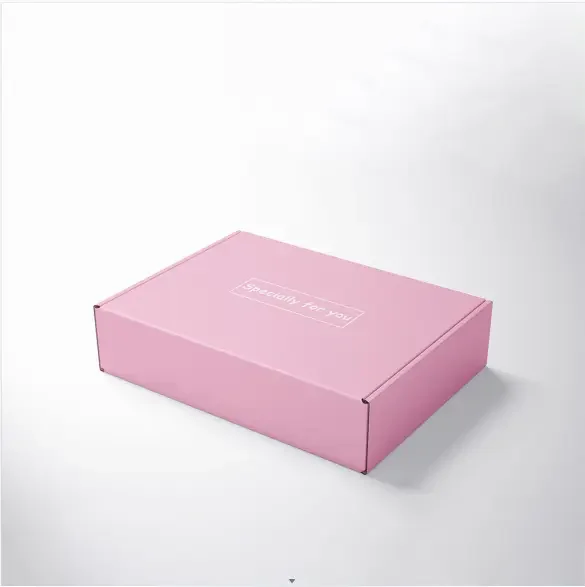 Factory wholesale small custom box pink kraft paper packaging gift box corrugated cardboard small boxes for products