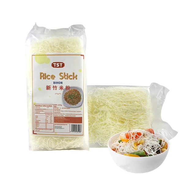 227g Premium Quality Vietnam Thin Rice Stick Glass Noodles Yummy Easy Vegan Gluten Free Rice LongKou Stick Noodles Vermicelli