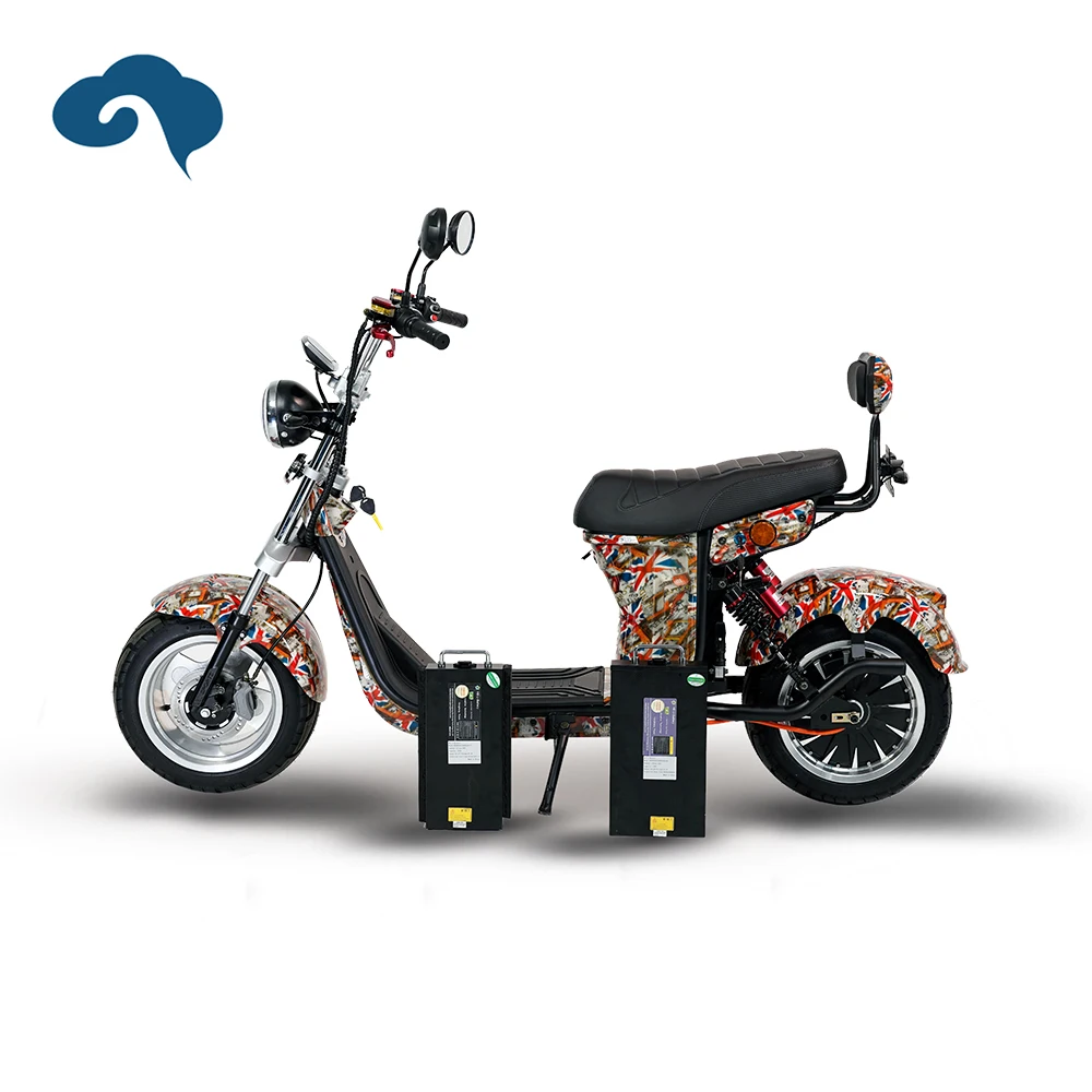 New Style Fat Tire Electric Scooter Citycoco 2000W 20AH E Chopper With Two Batteries For Adults