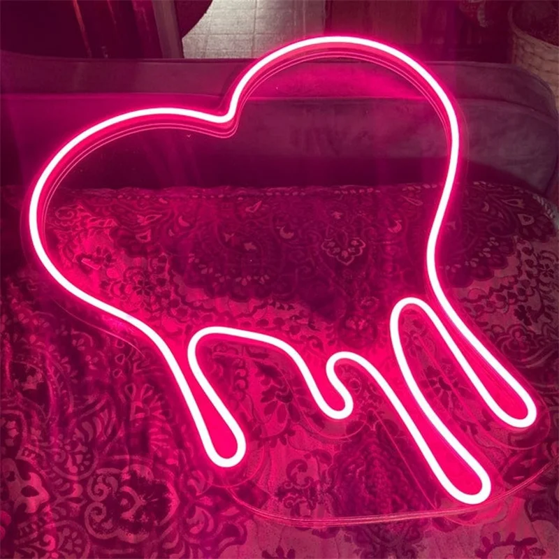 Indoor Or Outdoor Acrylic Neon lamp waterproof love heart neon lights custom led love neon sign for wedding