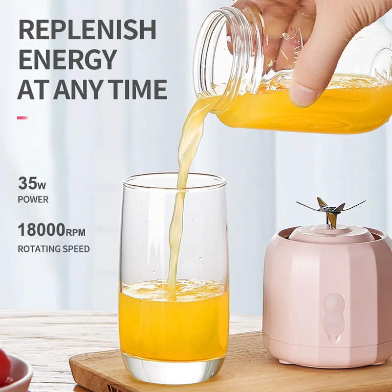  2021 300ml pp stainless steel portable 35W high speed blender machine grinder citrus