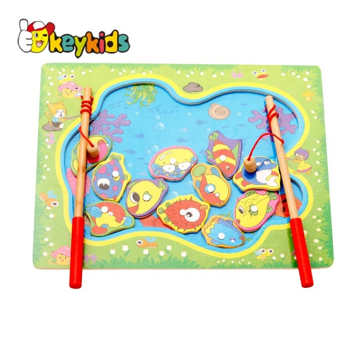 
new design pretend play wooden fishing games for kids W01A359 