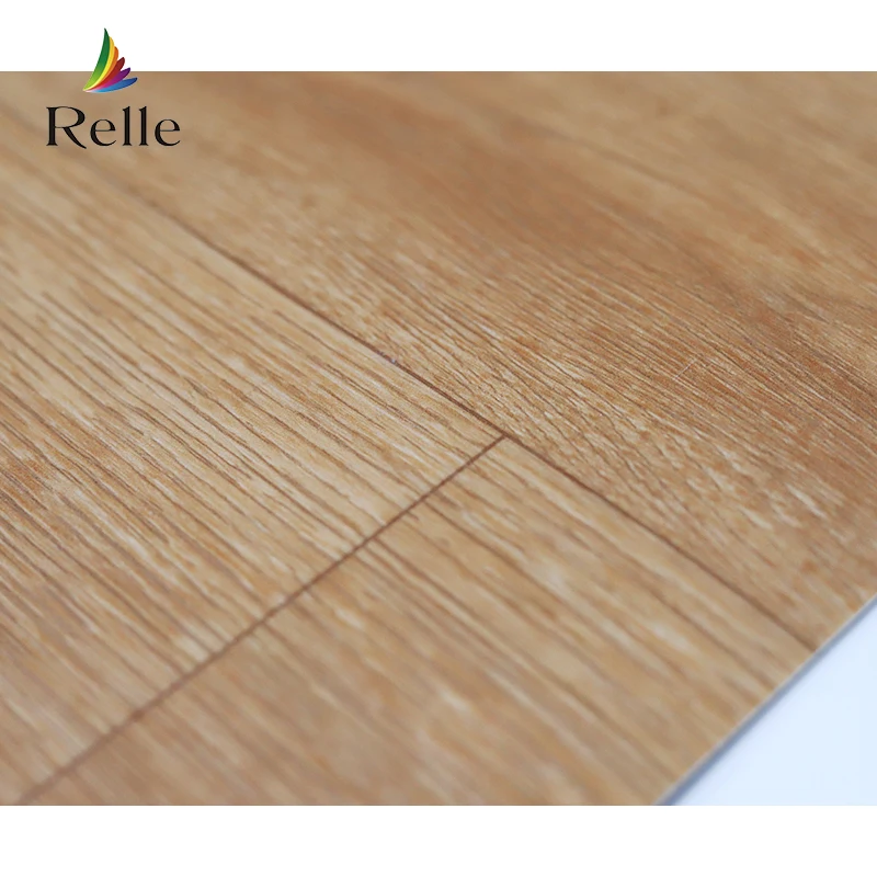 Relle non slip wood grain felt-back vinyl flooring roll pvc parquet flooring plastic manufacturing in guangzhou