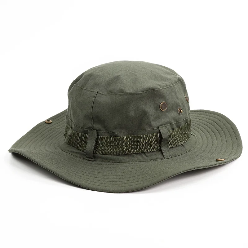 New Summer 100%Cotton unisex Safari Bucket Fisherman hat with adjustable strap (60385130197)
