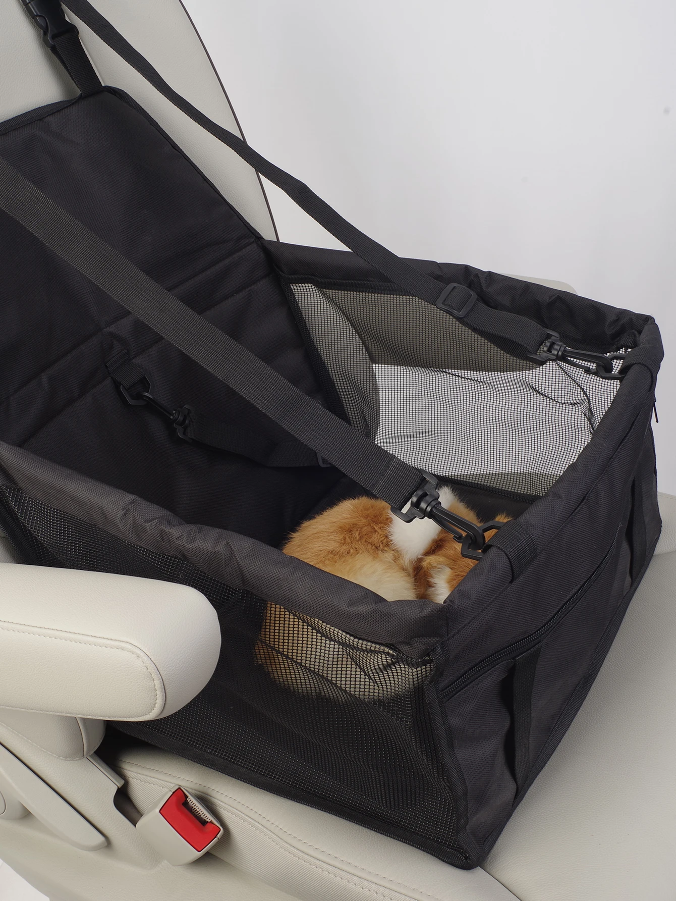 600d Oxford Waterproof Pet Car Seat Cover Customized Foldable Portable Dog Cage