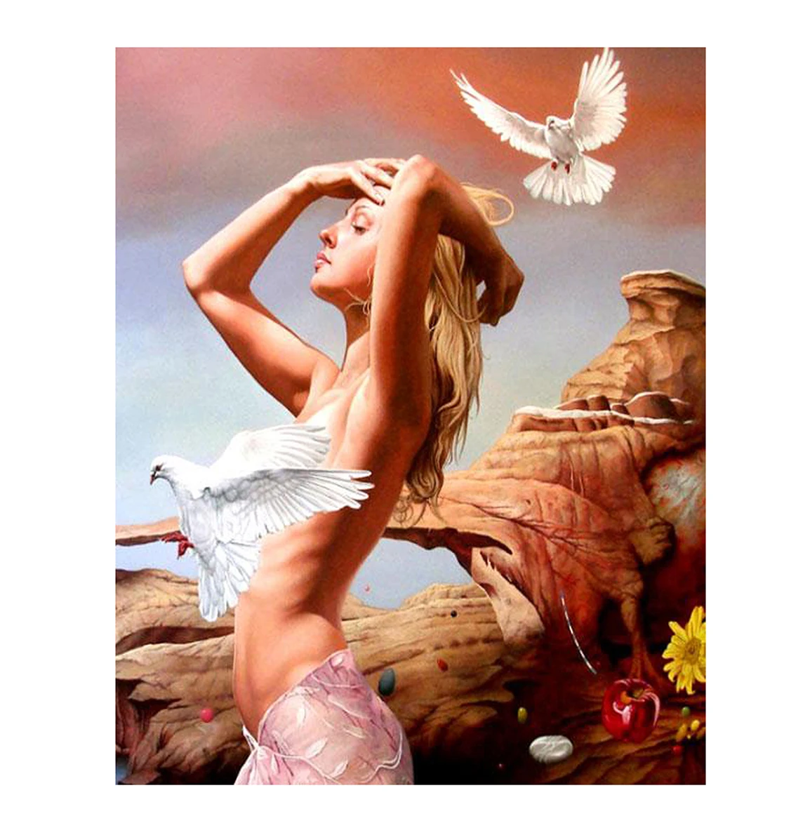 Abstract Art Nude Body Art Sexy Diamond Embroidery Colorful Oil Painting Home Decor Artwork 5d Full Square Diamond Painting Kits