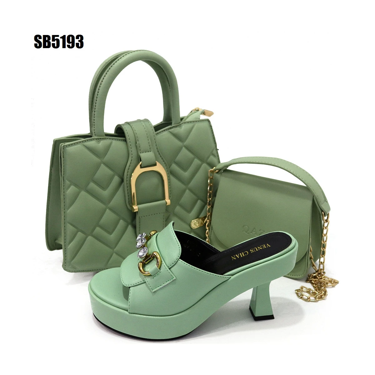 silver color italy matching shoes and bags platform high heel shoes