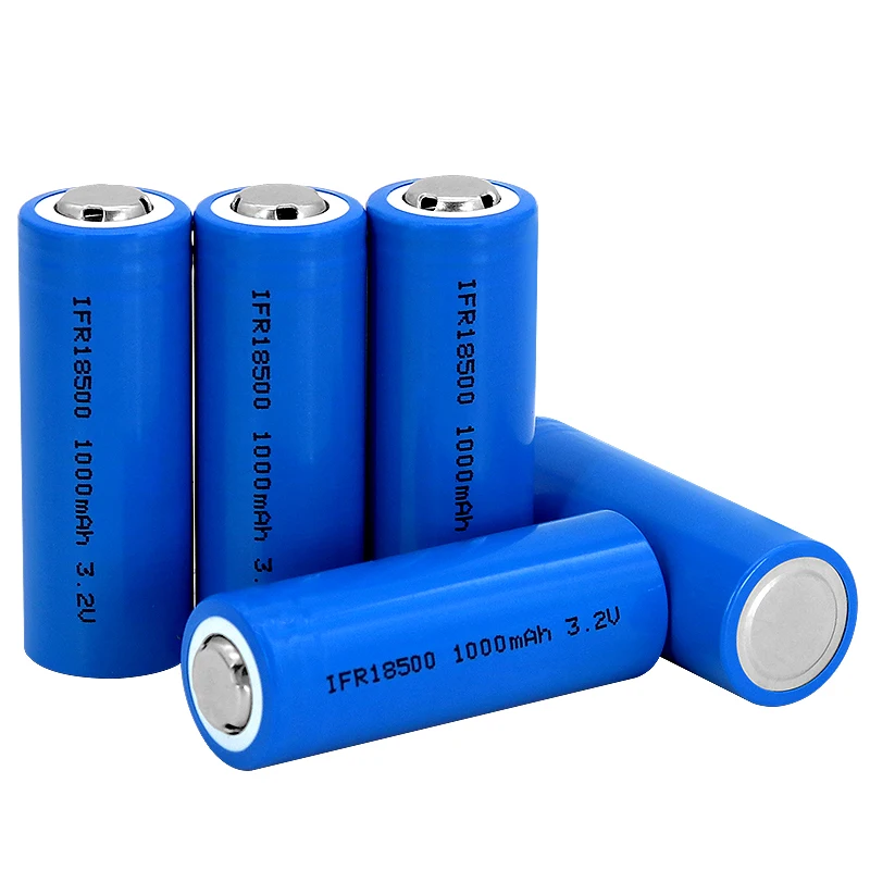 
High Capacity 3.2v 1000mAh IFR18500 Lifepo4 Rechargeable Lithium Solar Battery 