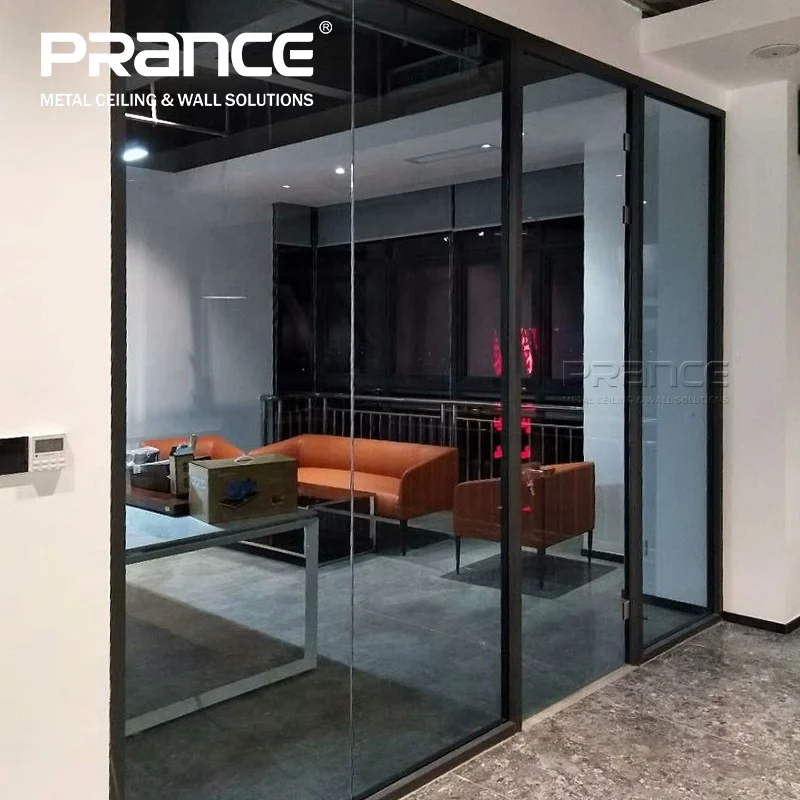 Clearly separated edible office glass partitions