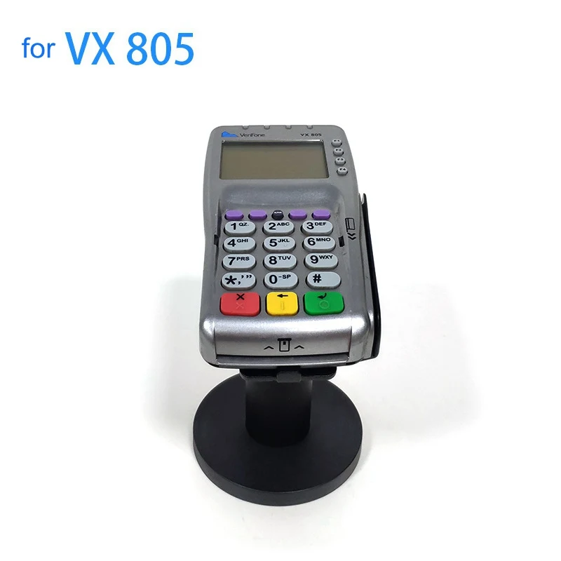Black plastic aluminium credit card holder base for verifone swivel pos machine stand for VX805