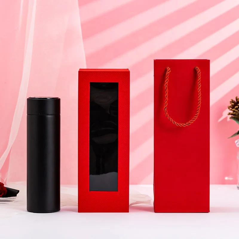 Chengruo Custom Emballage Caja Gift Personalizadas бумажная коробка с прозрачным окном для Термоса Бутылка подарок ювелирные изделия