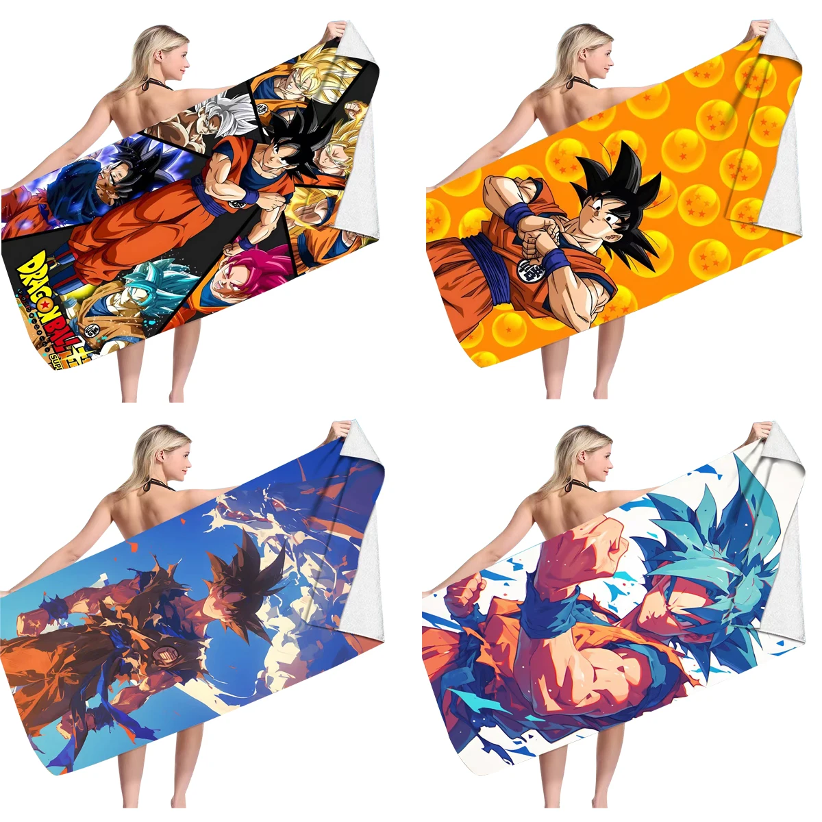 Dragon Balls Uchiha Itachi Beach Towel Cartoon Style Microfiber Anime Towel Multifunctional Square Bath Towel