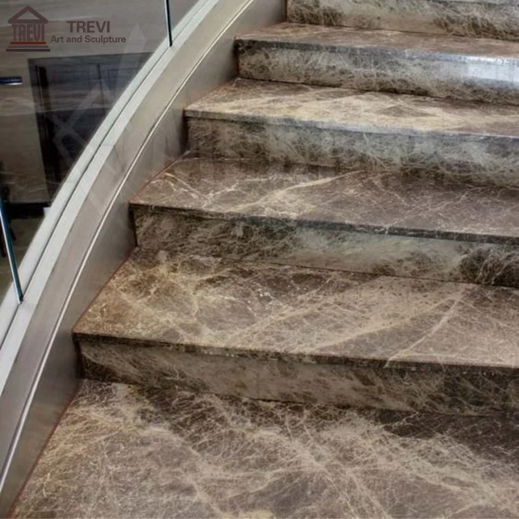 Luxury Villa Spiral Circular Staircase Natural Stone Marble Granite Stair Steps Tiles