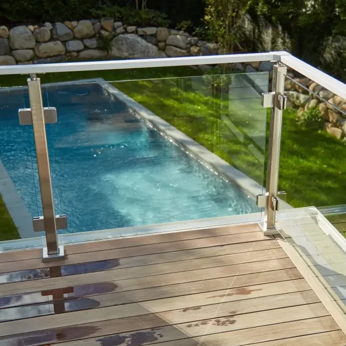 Hot sale Modern and Durable  Side or Floor Mounted Balcony Balustrade Glass Railing with 12mm Tempered Glass for U.S. and Canada
