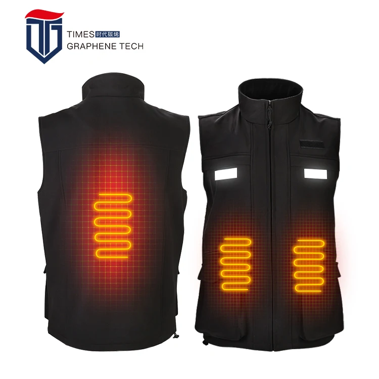 Outdoor Waterproof Warming Heated Reflective Vest Clothing Jacket With Rechargeable Battery Usb Man Women Electric Heated Vest