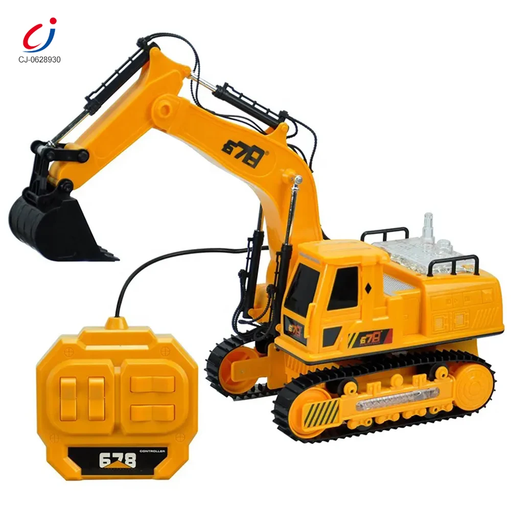Top Selling Cheap Musical Wireless Remote Control Excavator Miniature Toy Truck with Light