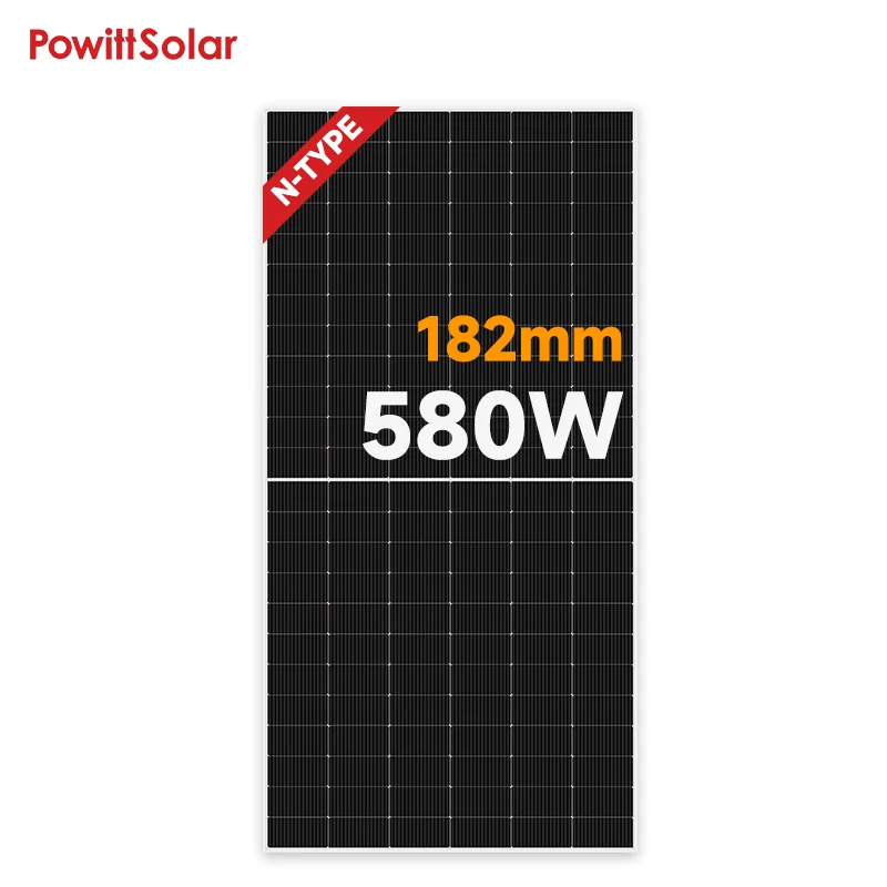 Powitt solar LB series bifacial solar panel double glass 565W 560W 575W 570W 580W solar panel with 30 years warranty