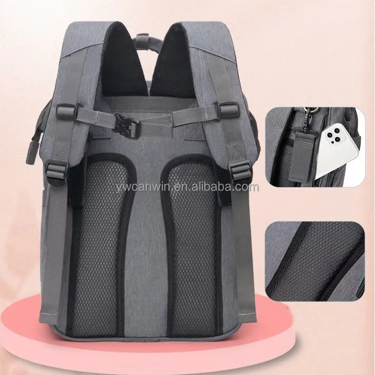 2022 New Design Baby Bag with Changing Station 3 in 1 Large Capacity Baby backpack diaper bag Multifunction Expandable