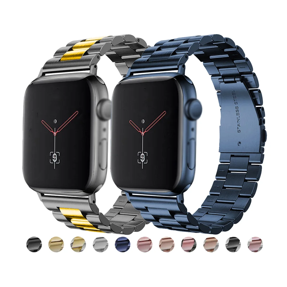 Smart Watch Wristband Stainless Steel Metal Watch Band Strap For Apple Watches iWatch 7 Bracelet