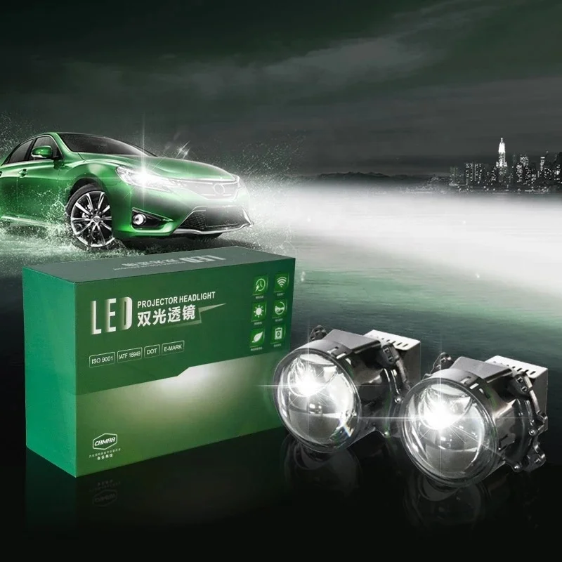 Onelight 3inch 6000K Fog lamp Bi LED Projector Lens clear Lens 62W Waterproof LED Fog Light headlight