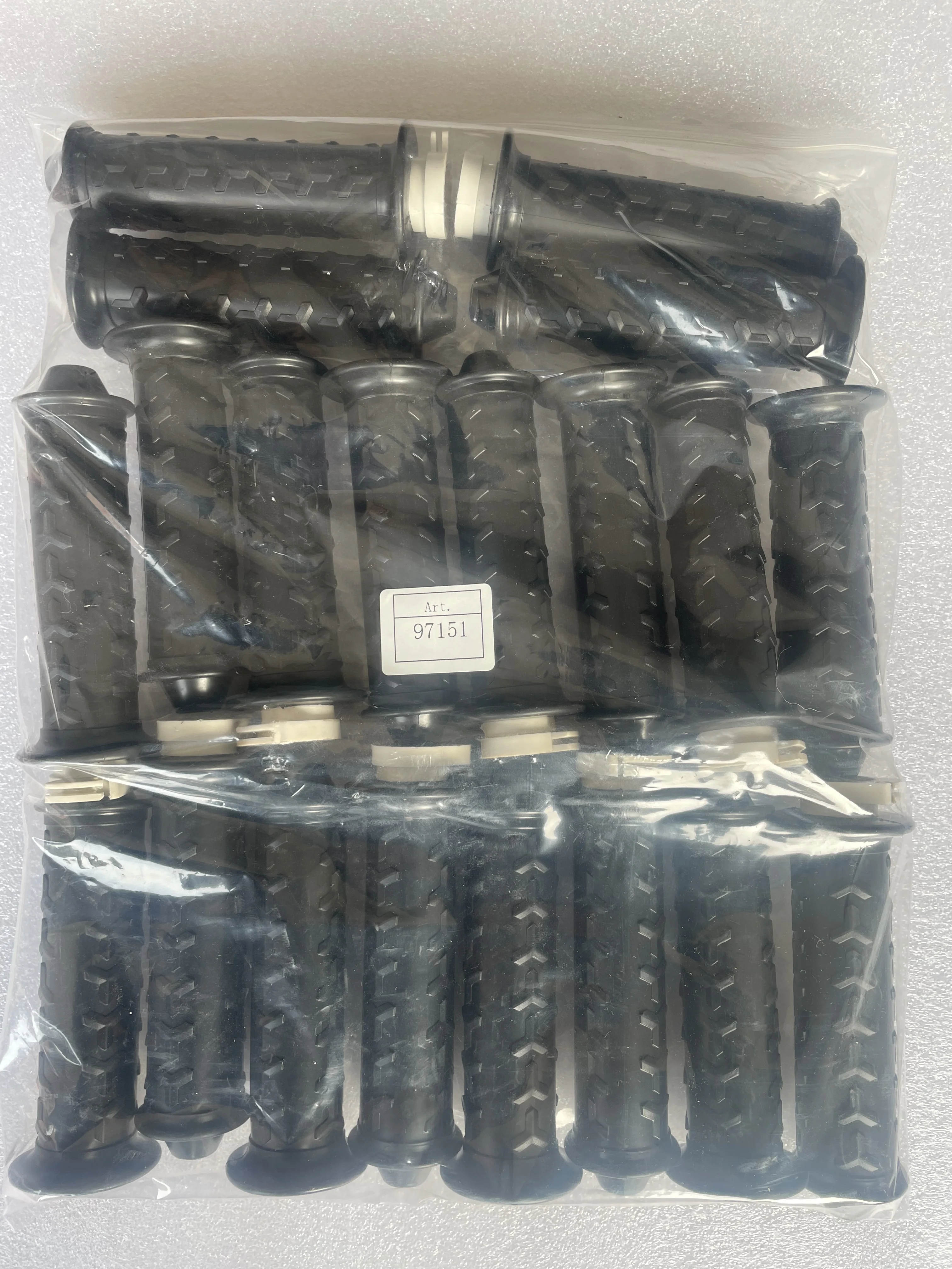 Motorcycle spare parts right handle grip with plastic inside + left rubber part