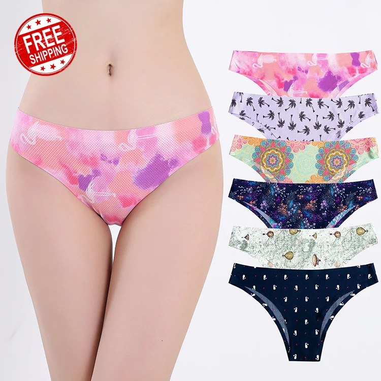 Womens Sexy Underwear Printed Thongs For Woman