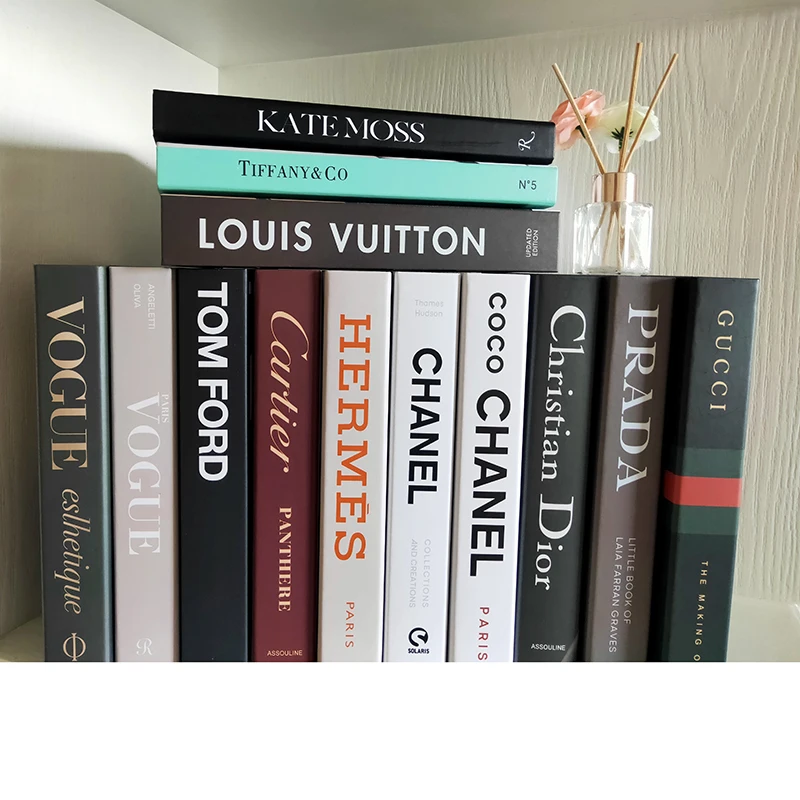 
Modern Style Fancy Fashion book shaped box Decorative Model Hard Cover Fake Book Box faux livres decoration 