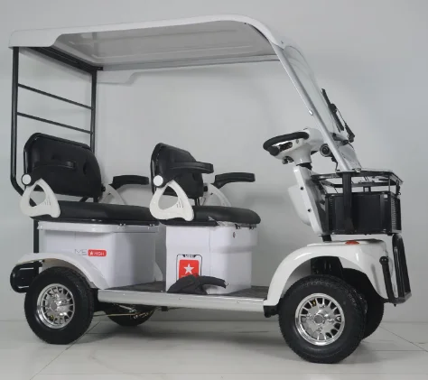 High Quality 800W Electric Bike Cart 4 Seater Long Range 4 Wheel Electric Golf Scooter With Roof