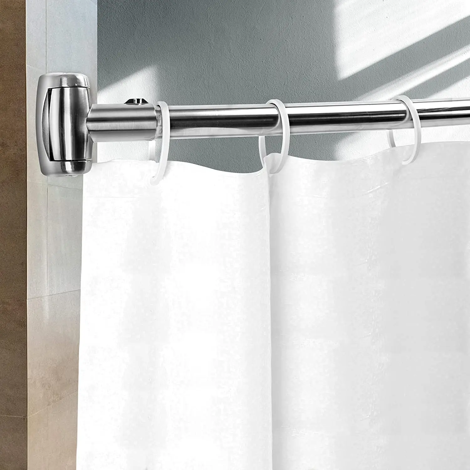 GALENPOO Adjustable Curved Shower Curtain Rod, Rustproof, Premium Stainless Steel 304, Telescoping Design Shower Rod
