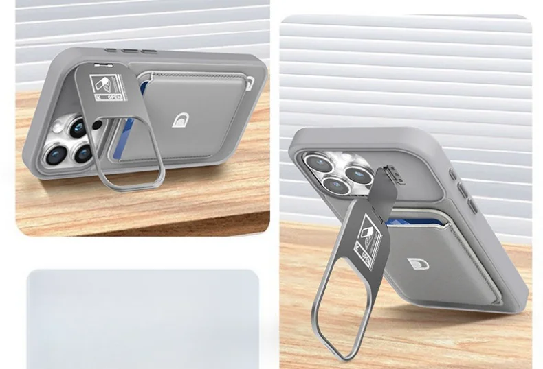 China suppliers 2 in 1 stand protective cover magnetic wallet phone cover silicone mobile phone card holder for Iphone