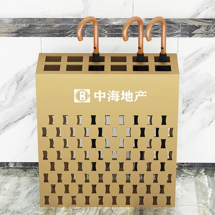 Специальный дизайн широко используемый современный коммерческий Зонт стойка золотой поставщик