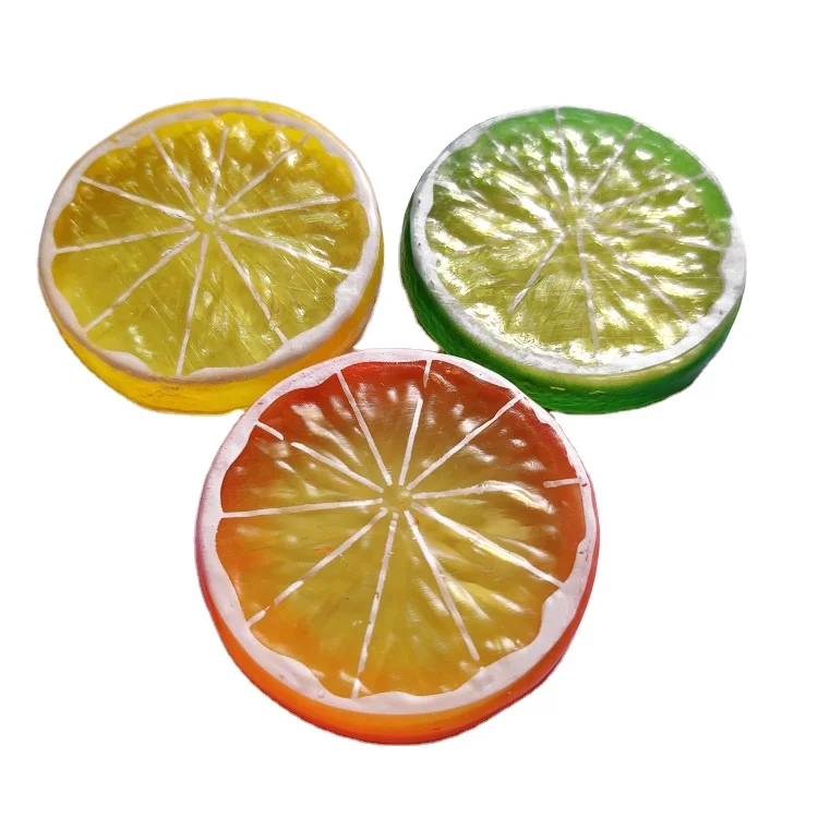 
10pcslot New Artificial Plastic Lemon Slices Lifelike Decorative Fruit New Post Gifts Decorative For Party Kitchen 