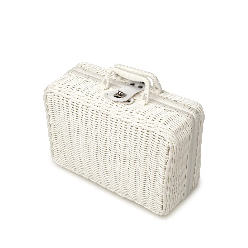 picnic plastic storage basket with handle easter woven gift box kids toy storage custom vintage suitcase
