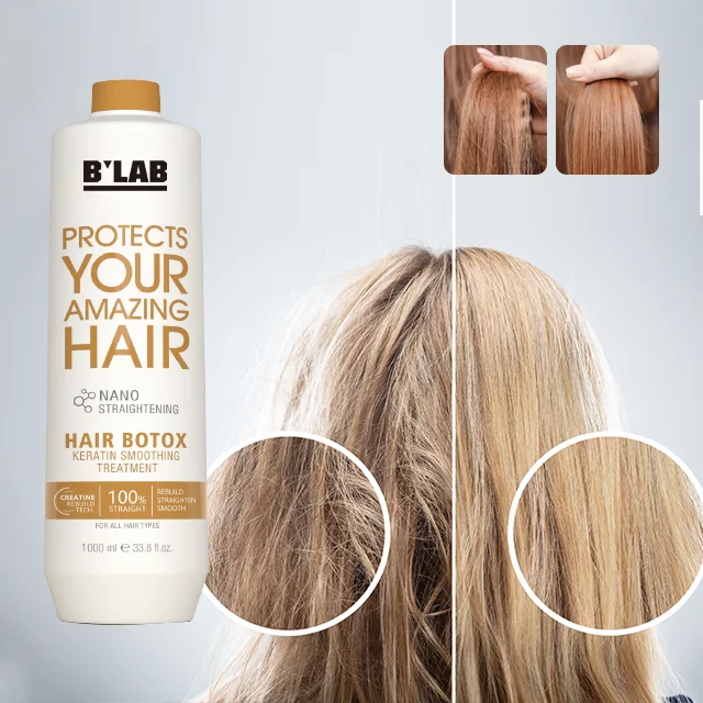 Высококачественная нановыпрямляющая кератиновая нанопластия для волос