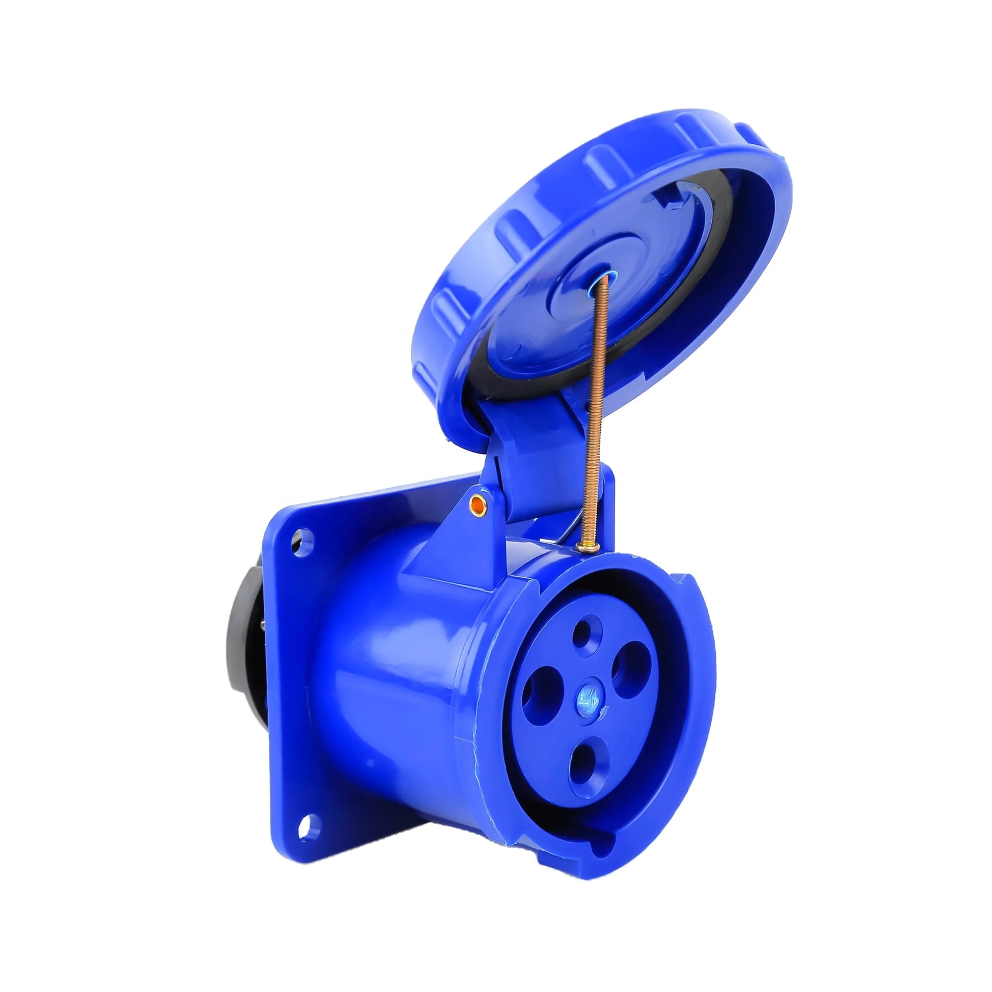 Type333  2P+E 3pin  220v 250v  IP67  waterproof  Panel mounted 63A socket