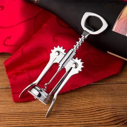 2 in 1 Premium Zinc Alloy Manual Bottle Opener Wing Corkscrew Wine Opener for Gift