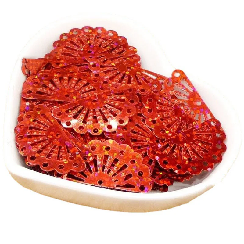 25*29mm diy garment sewing accessories sequin fan costume handmade shiny bead paillette confetti Christmas crown glitter sequins